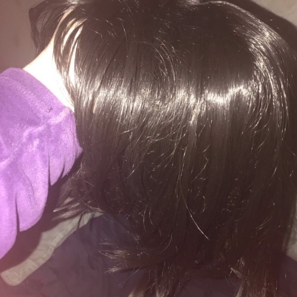 Black short wig bob